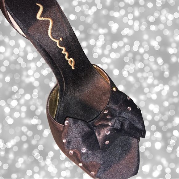 Nina black evening heels with a little sparkle - Picture 6 of 7